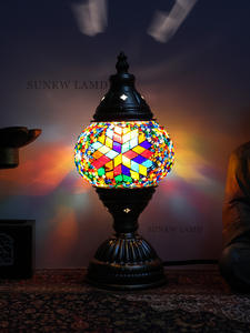 Glaçure colorée turque bricolage mosaïque Patch lampe corps en fer Design européen Style cadeau d'anniversaire Couple Parent-enfant Pack inclus - Product Image 5