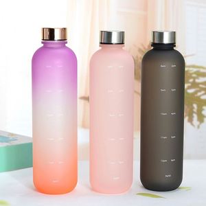 Hot Selling 32oz Time, Marker Printing Tritan Motivational Sport Frosted Plastic Water <b>Bottle</b> Low Moq and Ready to Ship/ - Product Image 4