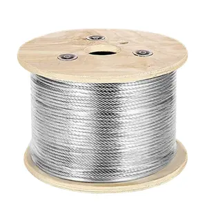 Kabel baja tahan karat 304 7*7, tali kawat baja tahan karat tegangan tinggi 0.65mm