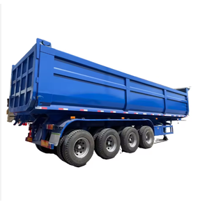 Remorque à benne basculante hydraulique à 3/4 essieux Semi-remorque à <span class=keywords><strong>ventre</strong></span> Camion à benne basculante utilisé pour le transport de sable, de gravier, de sol et de <span class=keywords><strong>charbon</strong></span> - Product Image 1