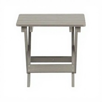 Table et chaises de jardin en plastique HIPS imitation bois, haute résistance, pour extérieur – Vente chaude