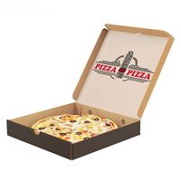 Boîtes à pizza en carton ondulé imprimées en relief avec laminage brillant, recyclables, personnalisées, écologiques, vente en gros, solution d'emballage pour pizzas