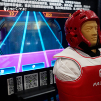 OneCraze CY-QJ-001 Jeu d'arcade de boxe AR Cyber électrique pour 3 joueurs, avec grande puissance de frappe, version anglaise