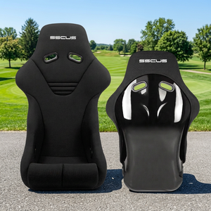 Siège de course SSCUS Monza 424 en tissu FRP, style sport, siège baquet complet, logo personnalisé, durable, ajustement universel, export - Product Image 1