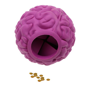 Educational Treat Dispensing Ball For Dogs Chewable Rubber Teeth Cleaning Toy <b>Bite</b> Resistant Medium Size Pet Chew Toys - Product Image 3