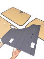Nouveaux accessoires automobiles YBJ : Panneau de porte avant double cabine pour Land Cruiser 1984-2024, en cuir PVC pour vitre électrique, pour panneau de porte LC79