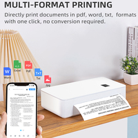 Imprimante thermique portable A4, impression thermique 300 DPI, sans fil BT WIFI pour iOS et Android, imprimante photo mobile, prend en charge 210 mm