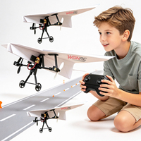 WGNRC HM939 Avion en papier RC créatif à construire soi-même, Avion en papier RC pour loisirs, Kit d'avion en papier RC, Jouets d'avion RC acrobatique, Jouets d'avion planeur RC