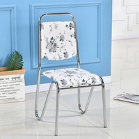 Chaise de bureau exécutive moderne en cuir PU, design confortable, empilable, structure métallique, pour la maison, le restaurant, la chambre, l'hôtel