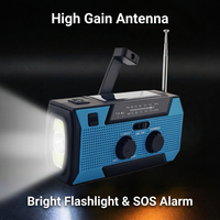 Radio NOAA de Emergencia de 5000 mAh con Manivela Solar, Alarma SOS, Linterna, Equipo de Supervivencia Portátil, Kit de Ayuda en Casos de Desastre