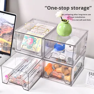 Wholesale <b>Plastic</b> Organizer <b>Bins</b> Stackable Storage Drawers for Makeup Cosmetics Vanity Bathroom Cabinet - Product Image 6