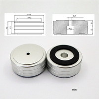 Diámetro 49mm Sólido Amplificador de aluminio completo Altavoz Spike Protectores de piso Zapatos Esteras Accesorios de audio Pies de aislamiento