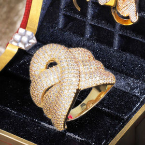 Bague de mariage ajustable en cuivre plaqué or 18 carats pour femme, bijou de fiançailles de luxe en forme de serpent torsadé, tendance pour fêtes et cadeaux - Product Image 3