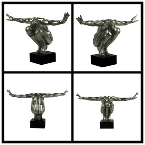 Bán buôn tùy chỉnh Hiện Đại Nam thợ lặn bức tượng nhựa trang trí đối tượng vận động viên tác phẩm điêu khắc - Product Image 6