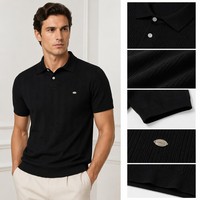 Polo en tricot crème pour homme FNJIA, manches courtes, rayures texturées, décontracté, pour le bureau, fournisseur OEM en gros sur mesure