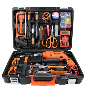 56pcs Household electric Tool Power Tools Box Set with Electric Drill multimeter Electronic Tool Set Repair Kit