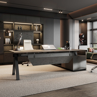 Table en Mdflam au design moderne en PVC GAZELLE Bureau de direction Gestionnaire de meubles Bureau + table basse