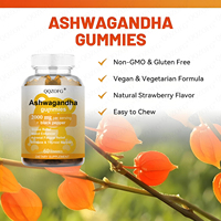 Offre Spéciale : Gommes d'Ashwagandha 2000mg au Poivre Noir pour le Soulagement du Stress, le Soutien Immunitaire et Thyroïdien, Végétaliennes, Sans OGM, Sans Gluten, 60 Unités