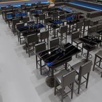 Table haute personnalisée de style industriel rétro, table et chaises pour bar, livehouse, meubles de discothèque, ensemble de meubles pour boîte de nuit