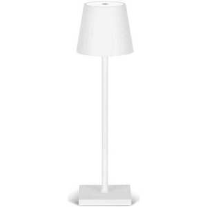 Rechargeable 3W Dimmable LED <b>Table</b> <b>Lamp</b> White Metal <b>Base</b> Modern Design Desk Lighting - Product Image 1