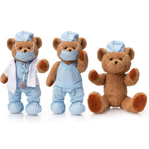 ملابس مخصصة دمية حيوان محشوة دب بالجملة لطلاب المدارس أطفال ممرضين من القطيفة للهدايا الطبية - Product Image 2