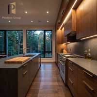 Meubles de cuisine en panneaux de mélamine, style moderne, pour projets de construction résidentielle et aménagement complet de maisons