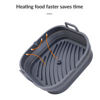 Accessoires de cuisine en silicone pour friteuse à air Outils de cuisson en silicone pliable Doublures pour friteuse à air Pot de cuisson réutilisable pour friteuse à air