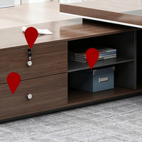 Bureau de direction modulaire minimaliste en forme de L, table de bureau de luxe, design moderne, mobilier de bureau en bois