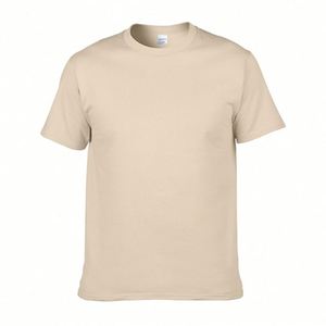 Design Manufacturing Khaki T-shirt Cotton Full Printed Custom Front and Back Preshrunk <b>Small</b> Neck No Tags T-shirt Sports - Product Image 1