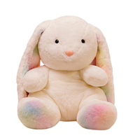 Poupée en peluche douce Tie Dye lapin, jouets oreiller Tie Die lapins en peluche avec longues oreilles 40 cm