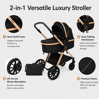 Poussette pliable 4 en 1 Kidilo, légère, en alliage d'aluminium, pour voyages en plein air, vente en gros directe d'usine