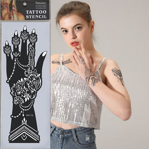 Cinq et dix GMPC/Sedex/ISO/EUDR main poignet peinture au <span class=keywords><strong>henné</strong></span> <span class=keywords><strong>pochoir</strong></span> bricolage réutilisable inde <span class=keywords><strong>henné</strong></span> Mehndi tatouage temporaire <span class=keywords><strong>pochoir</strong></span> au <span class=keywords><strong>henné</strong></span> - Product Image 6