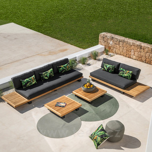 Outdoor Sofa Courtyard Designer High-end Waterproof Sunscreen Dew-up Villa Hotel Terrace Anticorrosive Wooden Furniture - Product Image 1