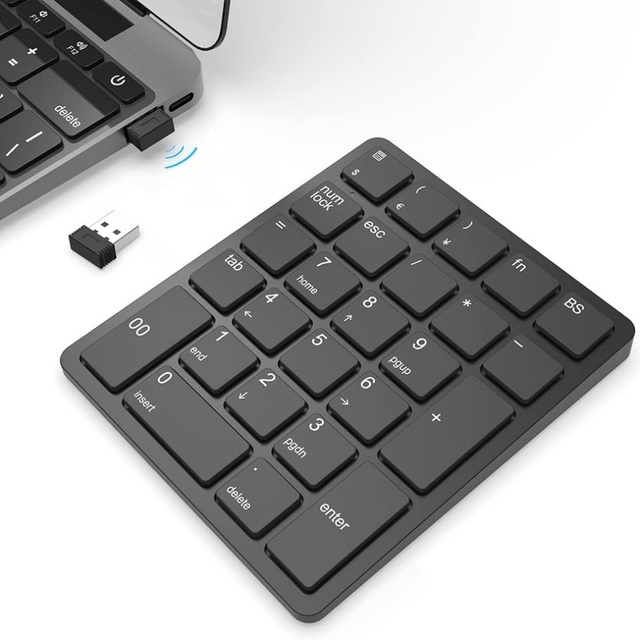 2.4 GHz Financial Accounting Number Keyboard Numeric Keypad Rechargeable Wireless Keyboard Digital for Laptop Computer