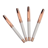 Stylo à bille en métal personnalisé de haute qualité avec une largeur d'écriture de 1,0 mm, stylo à bille personnalisé dans un coffret cadeau en cuir