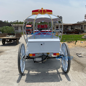 รถม้าไฟฟ้าสไตล์คลาสสิกสุดโรแมนติก 4 ล้อ รถม้าแต่งงานสุดหรูทรงฟักทอง สำหรับการท่องเที่ยว ลดราคาพิเศษ - Product Image 4