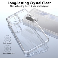 Coque de téléphone portable transparente en TPU acrylique antichoc à succès pour OnePlus 15R 5G ACE 6T, coque de téléphone en TPU PC transparente
