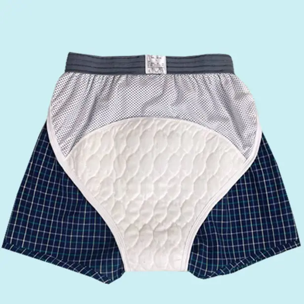 Calças de fraldas para adultos respiráveis laváveis calças de enfermagem com vazamento lateral, fraldas reutilizáveis para pacientes após a cirurgia à prova d'água
