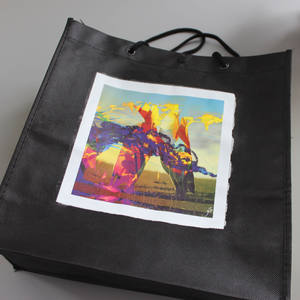 Tote Bag à provisions personnalisé en tissu écologique, fourre-tout de Shopping réutilisable, grand sac <span class=keywords><strong>exta</strong></span> noir, offre spéciale - Product Image 3