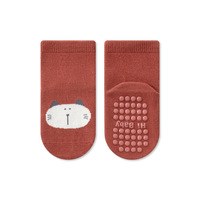 Chaussettes pour bébé de 0 à 5 ans, motif de dessin animé animal, chaussettes en tricot épais, chaussettes antidérapantes en silicone