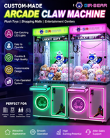 Máquina de garras recreativa operada por monedas, hecha a medida, para juguetes de peluche, adecuada para máquinas de garras en centros comerciales y centros de entretenimiento
