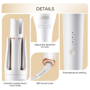 Winning <b>Star</b> Automatic Curling Iron 1.25 In Electric Adjustable Heat Settings For Home Use - Product Image 2