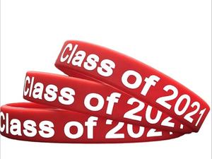 Braccialetto in Silicone Reversibile Blu Reale e Grigio con Scritta 'He Ascended', Braccialetti in Gomma Siliconica - Product Image 4