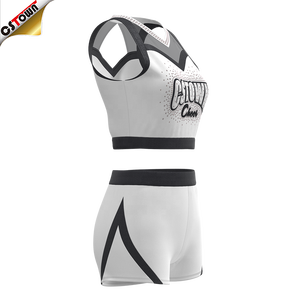 गर्म बिक्री डिजिटल मुद्रण सेक्सी जयकार के लिए नृत्य पोशाक आरामदायक चियरलीडिंग नृत्य टीम बनियान शॉर्ट्स महिलाओं - Product Image 4