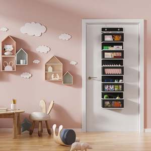 Sac de rangement suspendu en tissu non tissé pour armoire, à accrocher derrière la porte ou au mur, pour dortoir et maison - Product Image 4