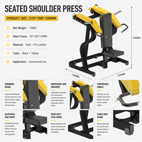 Machine à presser les épaules assise SK, cadre en acier robuste, équipement professionnel de musculation pour la partie supérieure du corps, usage commercial en salle de sport