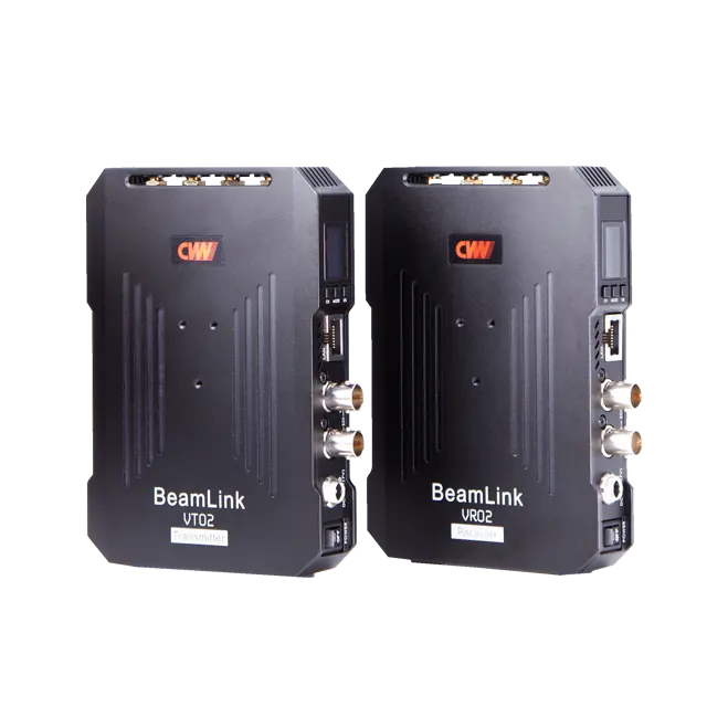 Penjualan laris Beamlink VT02 VR02 transmisi video nirkabel 2TX-1RX kit pemancar dan penerima dua saluran untuk siaran