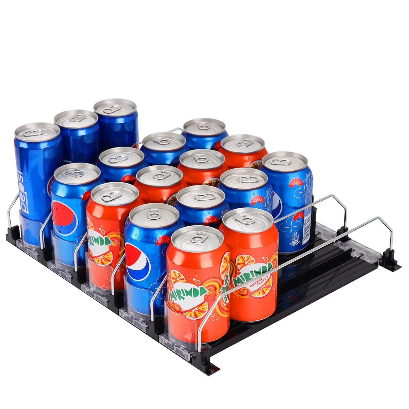 Organizzatore di lattine di Soda per frigorifero birra Pop bottiglia d'acqua scaffale di stoccaggio regolabile distributore di bevande