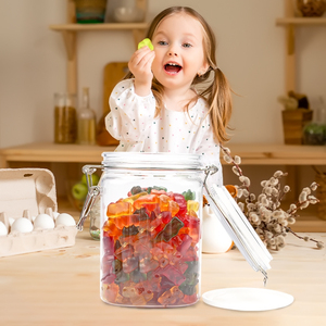 Frascos de Plástico PET Transparente de Varios Tamaños, Herméticos, Libres de BPA, con Cierre a Prueba de Niños para Almacenamiento de Snacks - Product Image 3