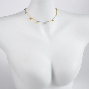 Acier inoxydable Malihini Mini Love Drop Collier Étincelant Multi-Coeur <span class=keywords><strong>Kalea</strong></span> Choker Link Chain Plaqué Or Mignon Cadeau De Mode - Product Image 6